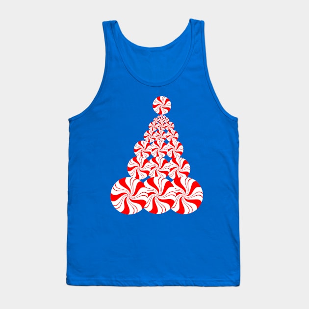 Christmas Candy Peppermint Tree Tank Top by Art by Deborah Camp